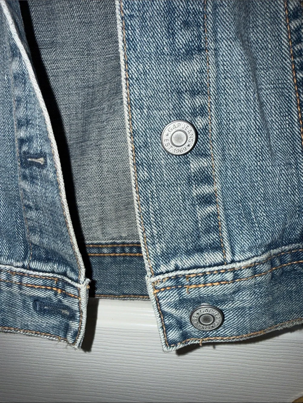 GAP Light Blue Denim Vest - Sleeveless Jean Jacket